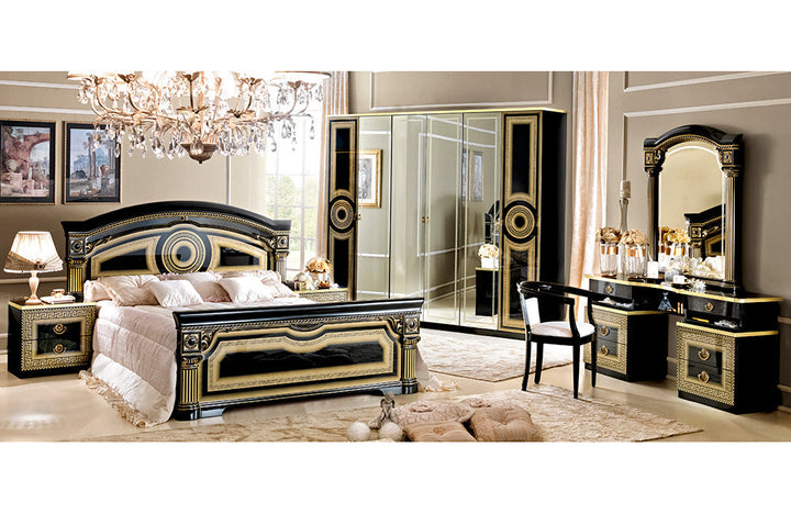 Aida Bedroom Black w/Gold, Camelgroup Italy