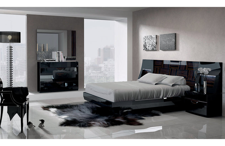 Livorno Range Black Modern Bed