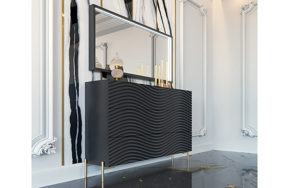 Wave Bedroom Dark grey