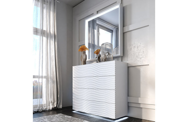 Wave Single Dresser White