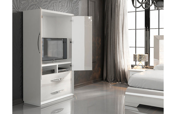 Sereno Modern White 2-Door Wardrobe