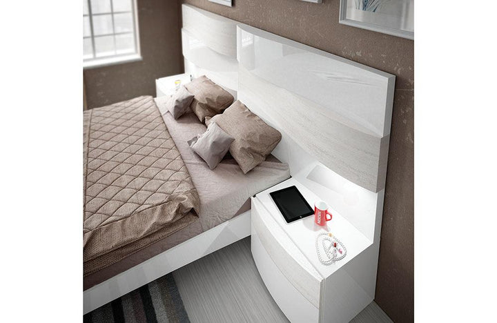 Amalfi White Modern Bedroom with Storage
