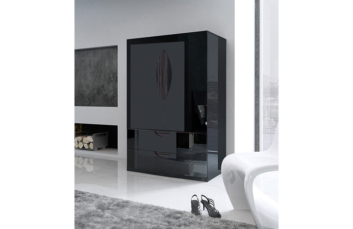 Livorno Range Black Modern Wardrobe