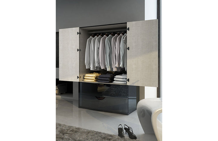 Livorno Range Black Modern Wardrobe