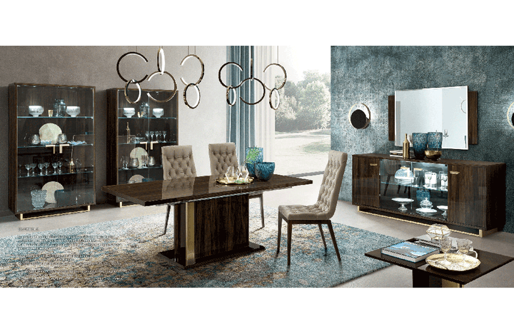 Volare Dining Table w/ext Dark Walnut