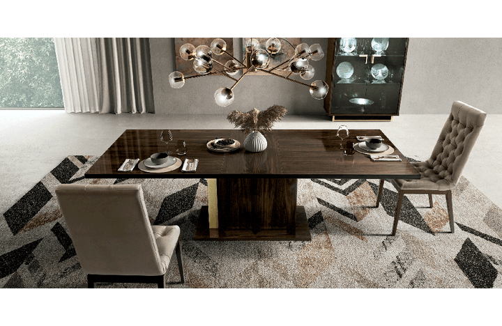 Volare Dining Table w/ext Dark Walnut