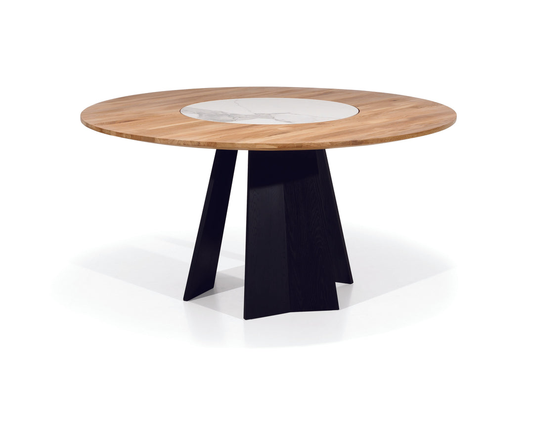 Solid Oak Wood Round Dining Table ORIANA