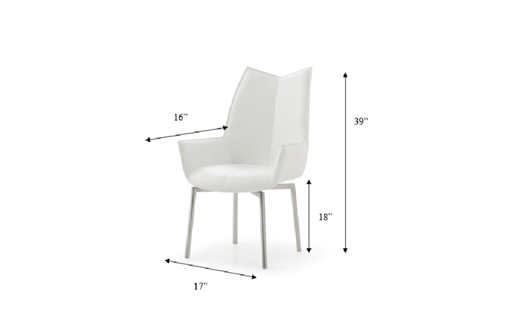 1218 swivel dining chair White