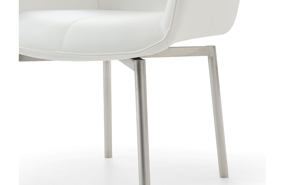1218 swivel dining chair White