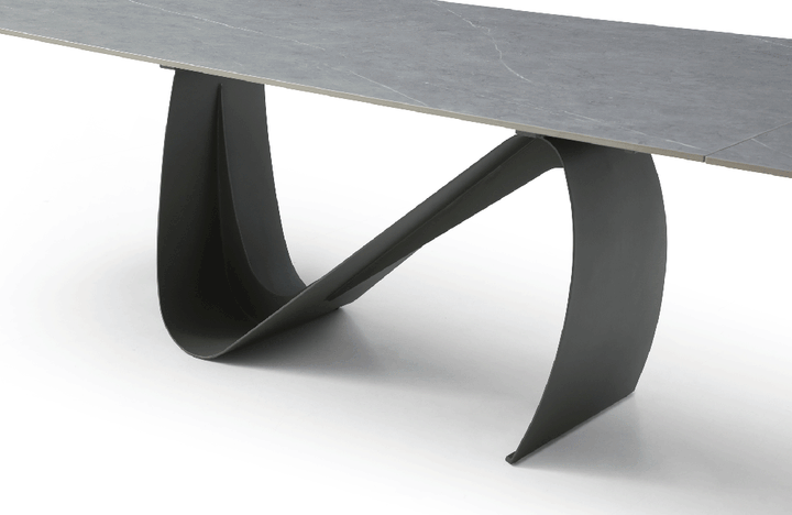 9087 Table Dark grey with 1218 swivel dark grey chair