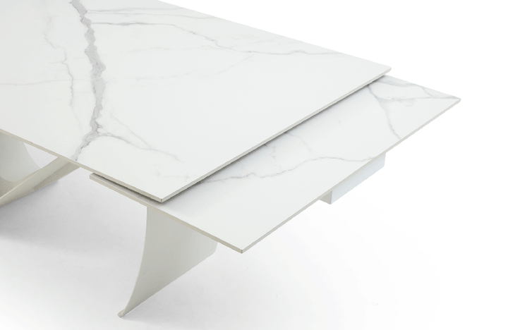 9087 Table White with 1218 swivel blue chair