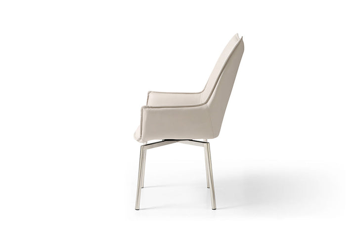 9188 Table with 1218 swivel grey taupe chairs