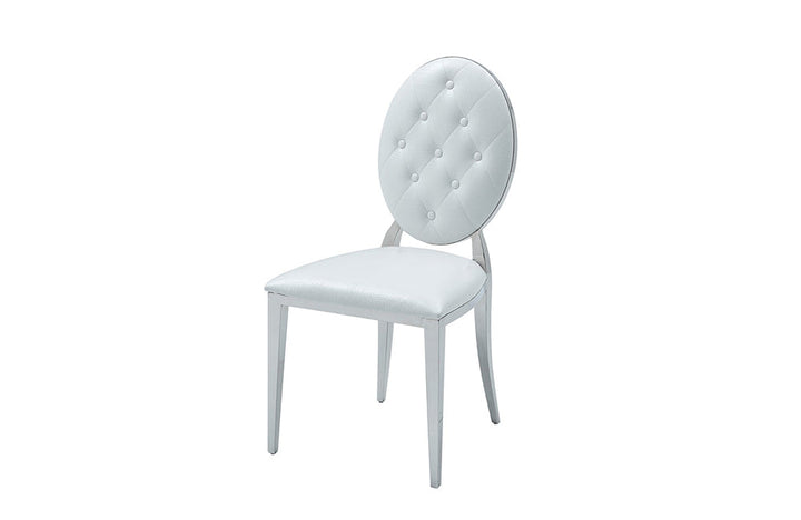 Zarra Dining Table with 110 White Chairs