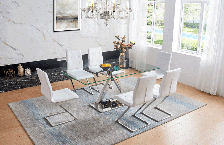 Zarra Dining Table with Zarra Chairs