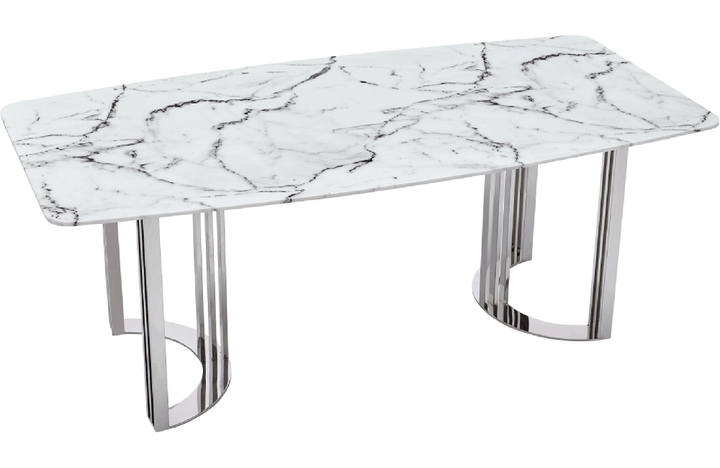 131 Silver Marble Dining Set