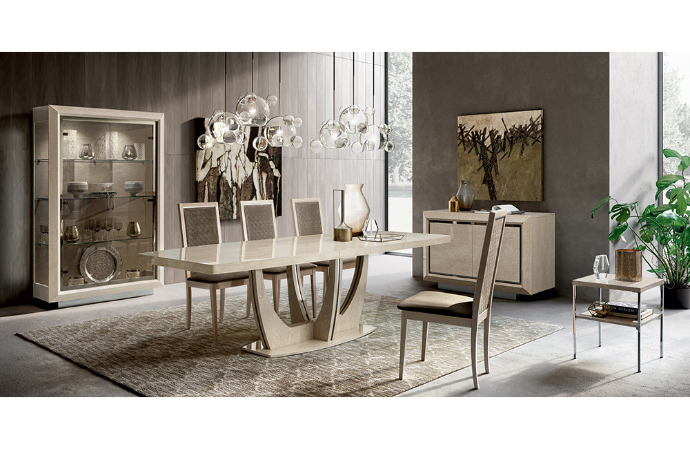 Elite Dining Ivory with Ambra “Rombi” Chairs