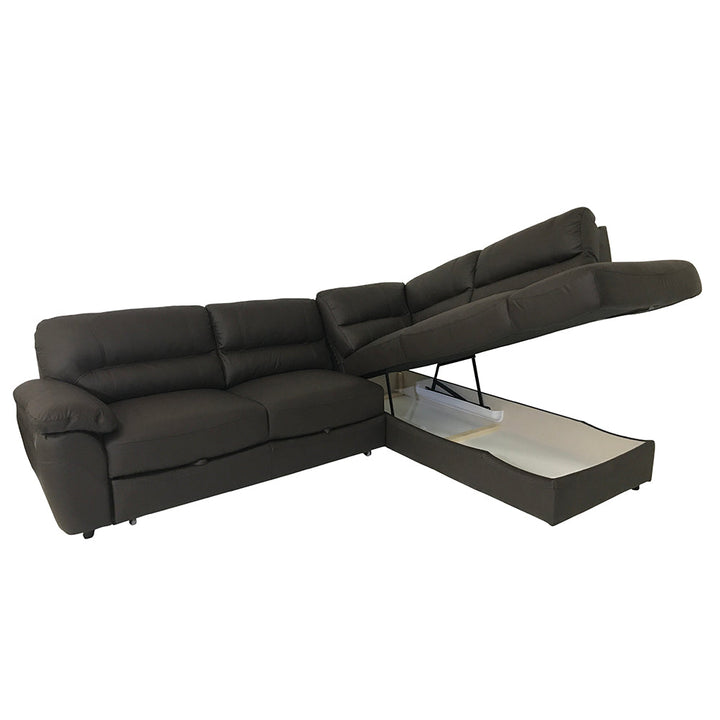 Sectional Sleeper BALTICA Natural Leather Sofa with storage