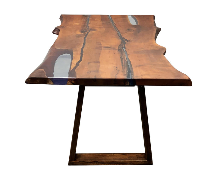 Hornbeam Wood Dining Table VEPREVO filled with Polymer Resin