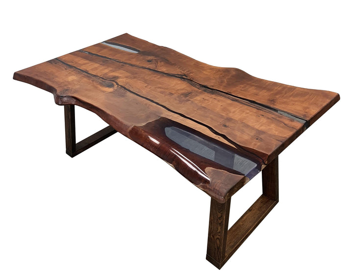 Hornbeam Wood Dining Table VEPREVO filled with Polymer Resin