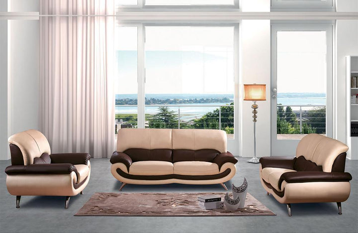 Mila Modern Leather Sofa Set