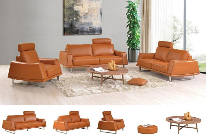 Declan Modern Leather Sofa Set