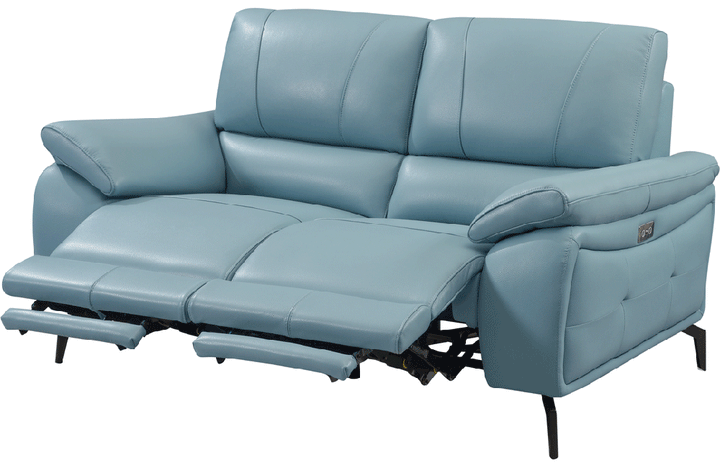 2934 Blue Loveseat with electric recliners
