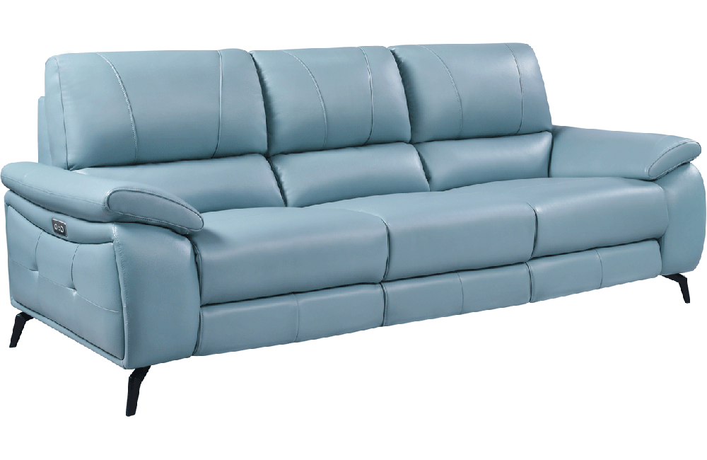 2934 Blue Sofa with electric recliners