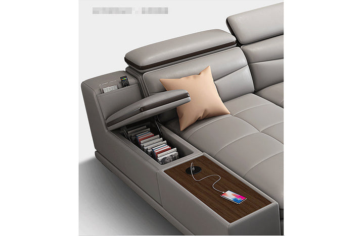 908 Sectional Sofa Light Grey