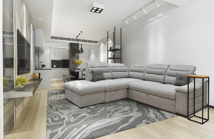 Oliver Sectional Sofa-Bed Gray
