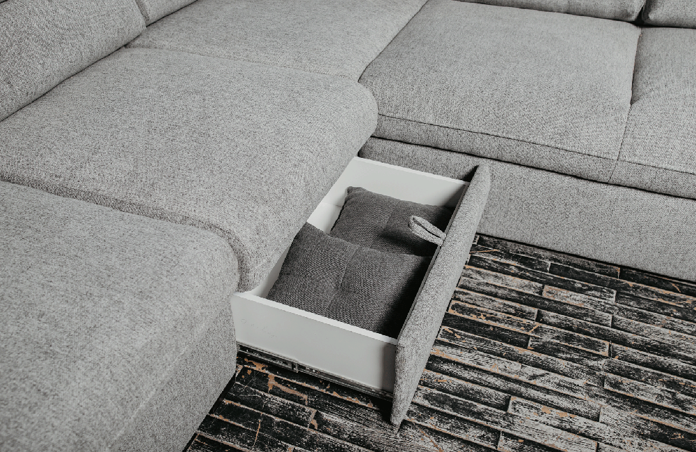 Oliver Sectional Sofa-Bed Gray