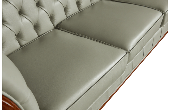 401 Grey Leather Sofa