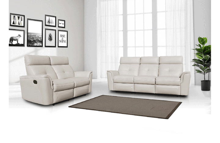 8501 White w/Manual Recliners Chair