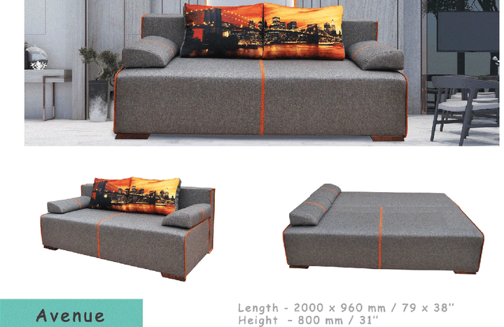 Avenue Sofa bed and storage