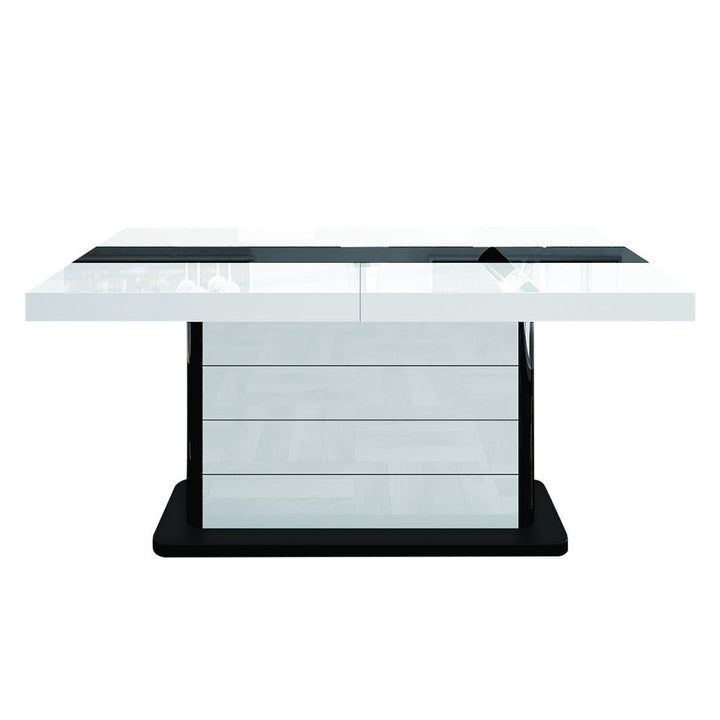 PIANOSA White Gloss Dining Table with Extension