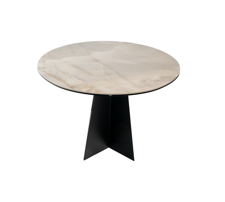 Dining Table GABRIELE with ceramic top and metal base