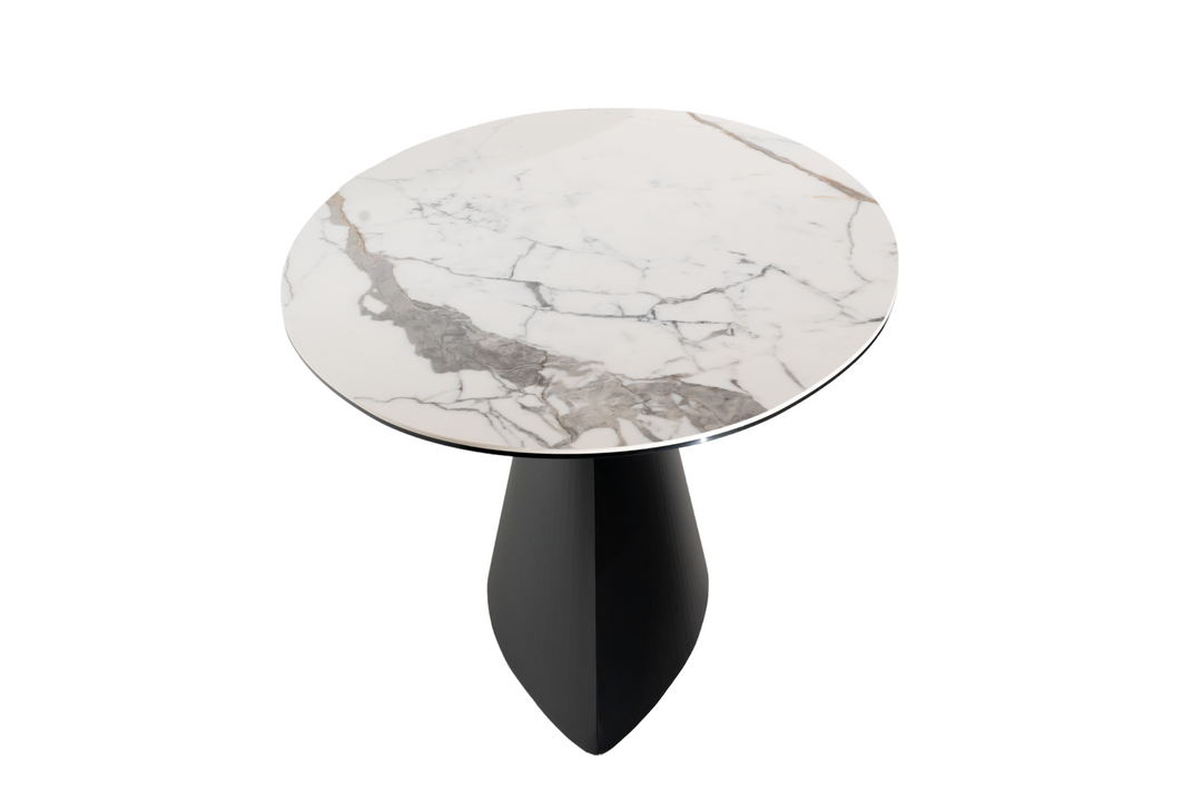 Dining Table LEONARDO with ceramic top and steel base