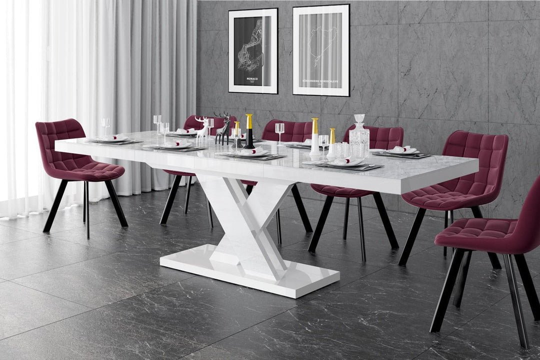 Extendable Dining Table XENNA for up to 10 people