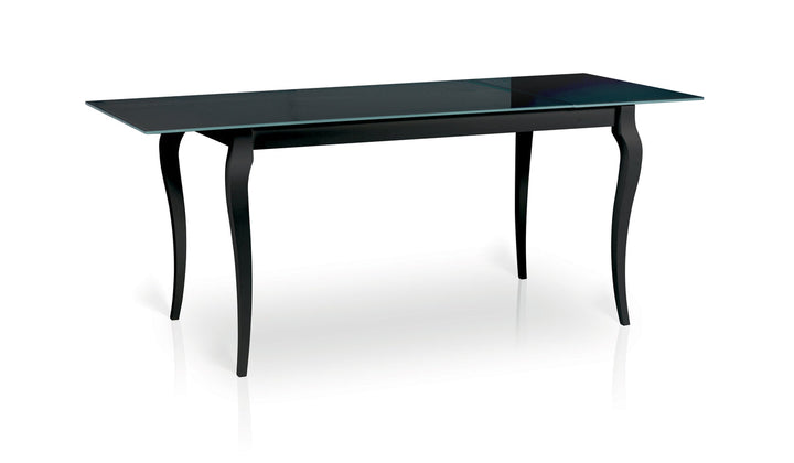 BRESSO Glass Top Dining Table With Extension