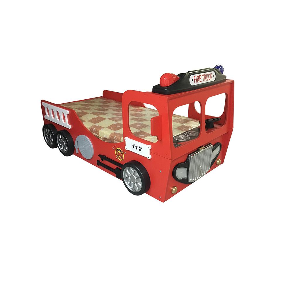 Toddler Fire Truck Bed with mattress, Red