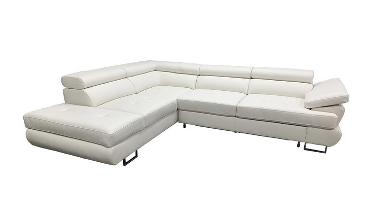 LUTON Leather Sectional Sleeper Sofa