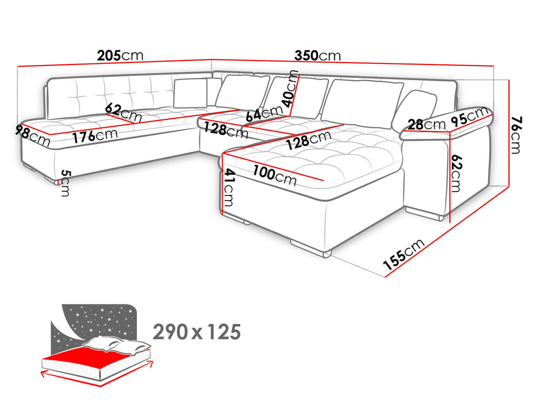 LEONARDO Sectional Sleeper Sofa